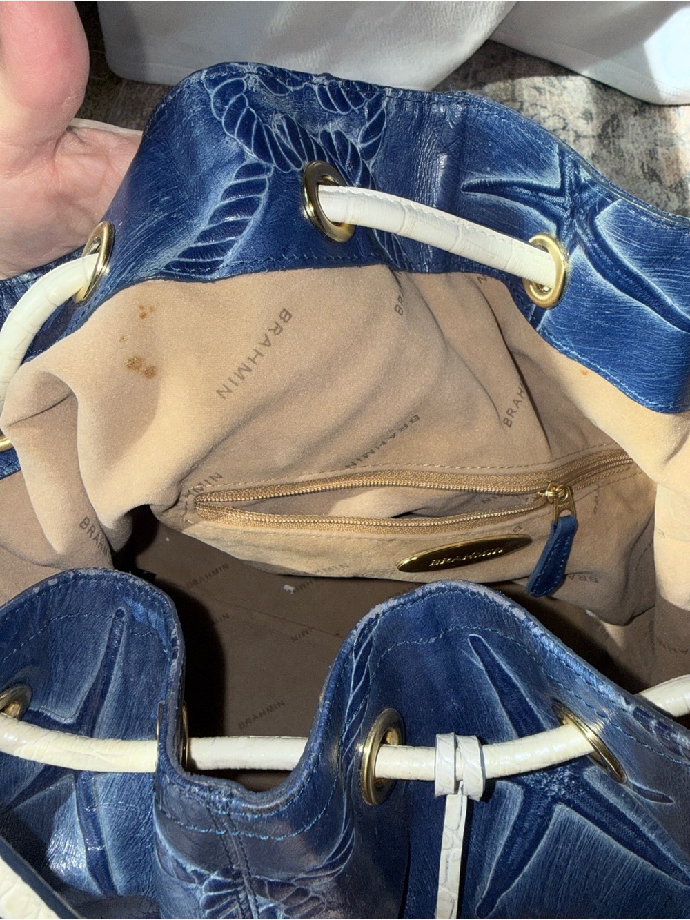 Vintage Brahmin nautical starfish Trina bucket bag - Picture 11 of 15